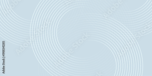 Modern abstract background. Shiny white gradient circle lines. Minimal geometric pattern. Simple graphic element. Futuristic concept. Suit for cover, poster, banner, brochure, flyer, header, website