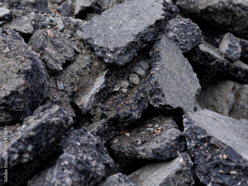 Broken Asphalt Road Texture – Cracked Pavement Rubble for Construction, Game Design & 3D Rendering