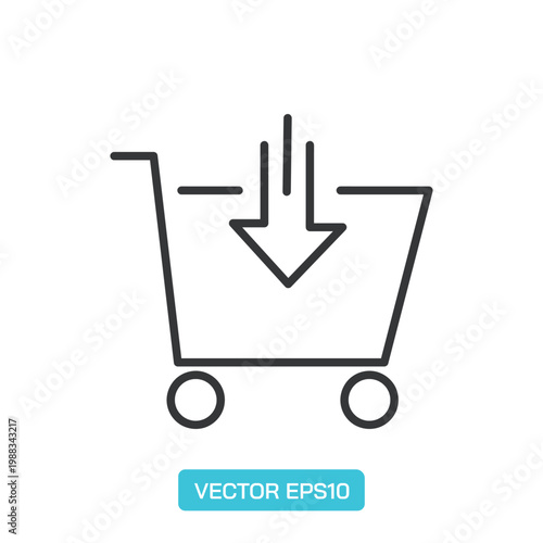 Shopping Cart Icons. Thin Line Symbol Elements Collection.