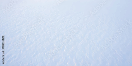 Bright white snow on the window creates a frozen winter texture with fresh frost patterns and blue sky reflections for a clean abstract nature background