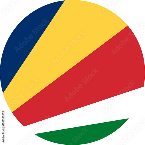 Seychelles Flag Round Icon
