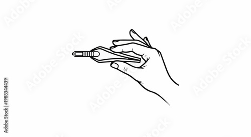 Hand holding a digital thermometer for temperature reading