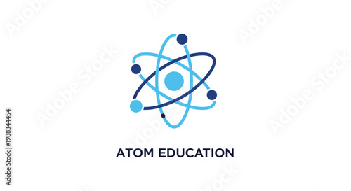 Educational Illustration Depicting Atomic Structure and Concepts for Learning and Knowledge