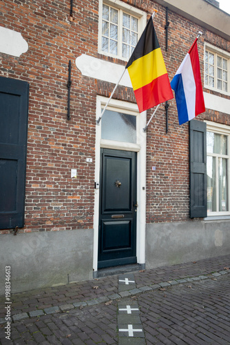 House on the border of Belgium and the Netherlands