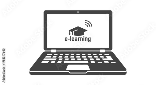 Conceptual image of online learning, illustrating digital education and modern connectivity