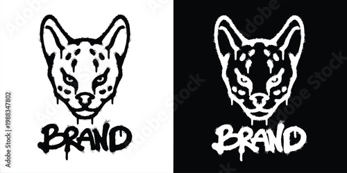 Serval Urban graffiti style logo