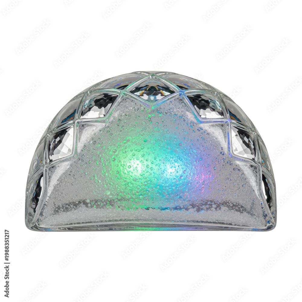 Fototapeta premium Frosted crystal dome light with changing LED colors
