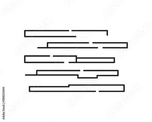 Abstract Geometric Maze Line Art Minimalist Design