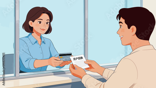 Bank customer service interaction