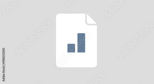 Business analytics file icon represents data and statistical information visualization