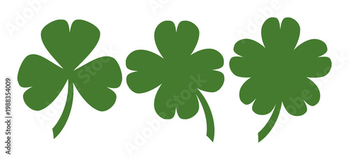 Clover leaf illustration in flat style. Clover leaf vector design symbolizes trust, hope, love, and good luck.	
