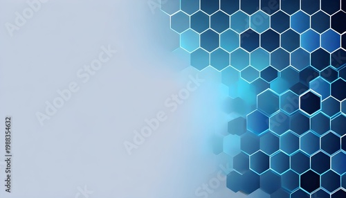 abstract blue background with hexagons