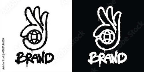 OK Globe Urban graffiti style logo