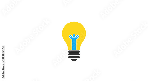 Colorful illustration of an illuminated light bulb, symbolizing creativity and ideas