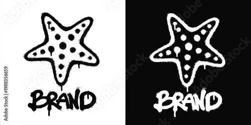 Pretty Starfish  Urban graffiti style logo