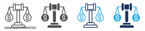 commercial law multi purpose icon set