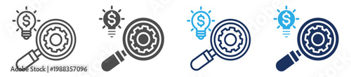 research and development multi purpose icon set