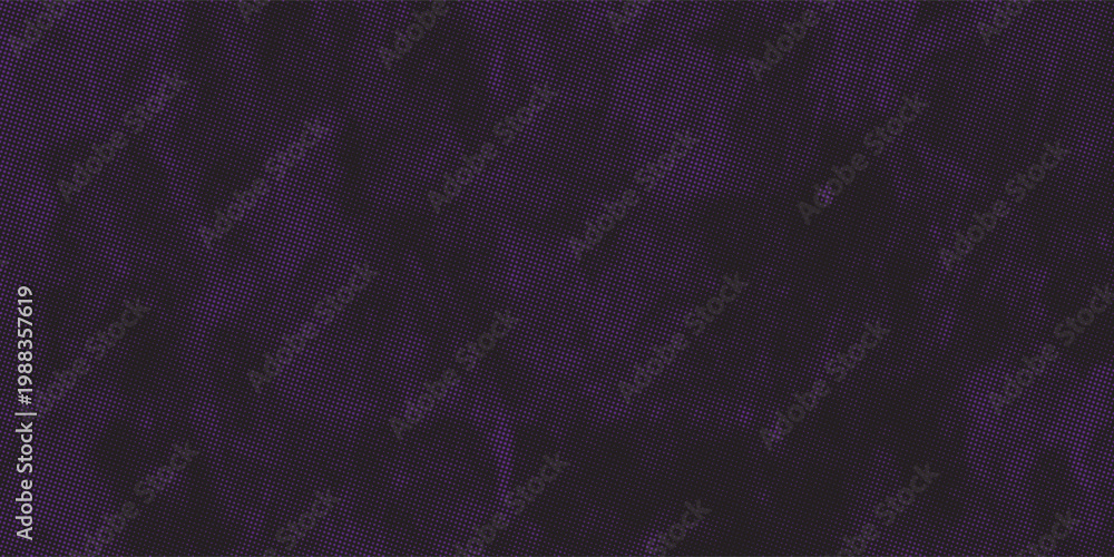 Fototapeta premium Purple and Black Halftone Grunge Texture Background with Distressed Dot Pattern. Vector Illustration