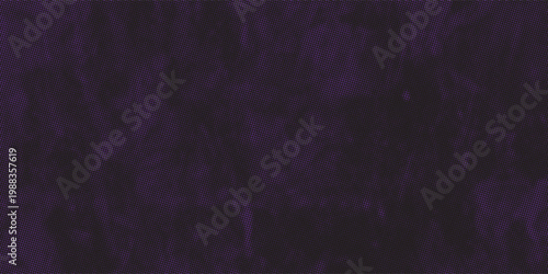 Purple and Black Halftone Grunge Texture Background with Distressed Dot Pattern. Vector Illustration