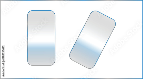 Glassmorphism UI Card Mockup Transparent Frosted Glass Rounded Rectangle Modern Minimal Interface Design Template