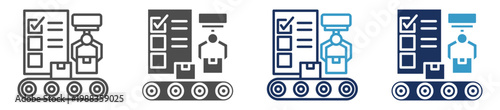 production planning multi purpose icon set