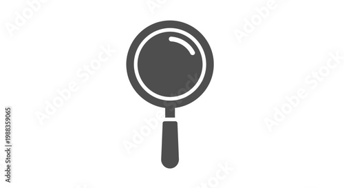 Magnifying glass illustration with white background for search, find, explore, or detail discovery