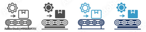 conveyor system multi purpose icon set