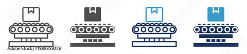 conveyor belt multi purpose icon set