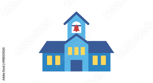A Simple Illustration of a Schoolhouse Depicting Education and Learning in a Graphic Style
