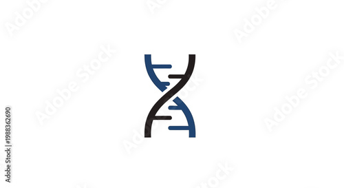 DNA Structure Icon: Depicting Genetics and Scientific Understanding on a White Background