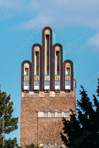 Hochzeitsturm Darmstadt — Art Nouveau Wedding Tower, Mathildenhöhe UNESCO World Heritage, Germany
