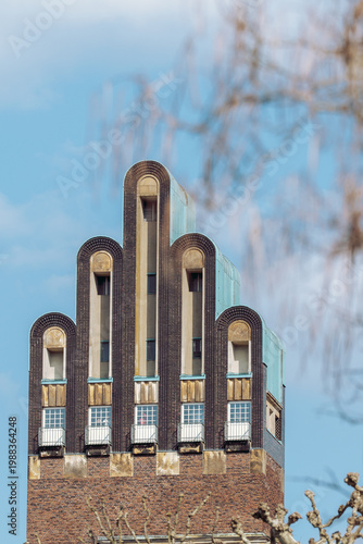 Hochzeitsturm Darmstadt — Art Nouveau Wedding Tower, Mathildenhöhe UNESCO World Heritage, Germany
