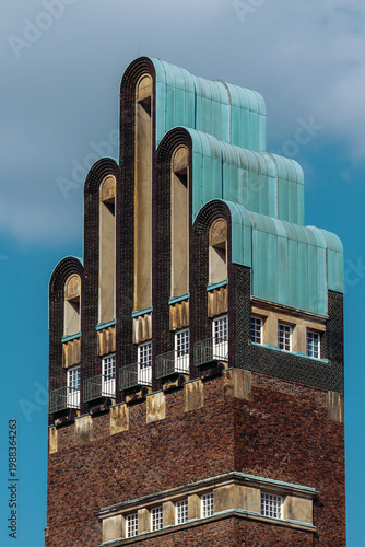 Hochzeitsturm Darmstadt — Art Nouveau Wedding Tower, Mathildenhöhe UNESCO World Heritage, Germany
