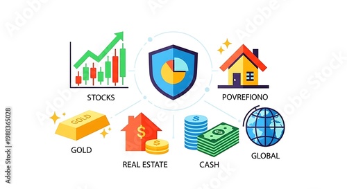 Visual representation of various investment options
