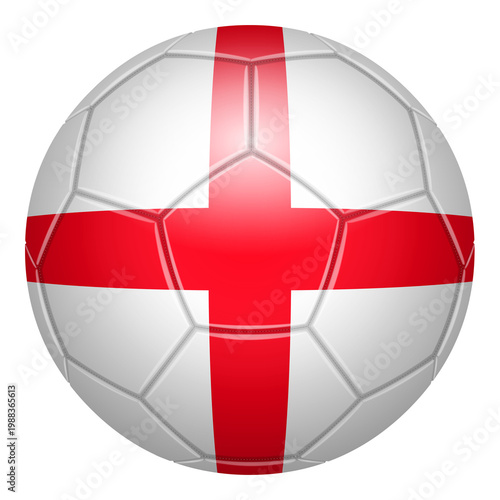 Football in national colours on a transparent background