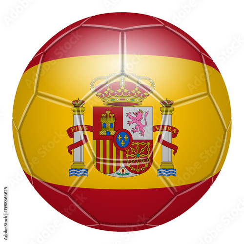 Football in national colours on a transparent background