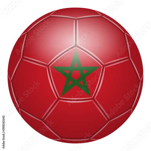 Football in national colours on a transparent background