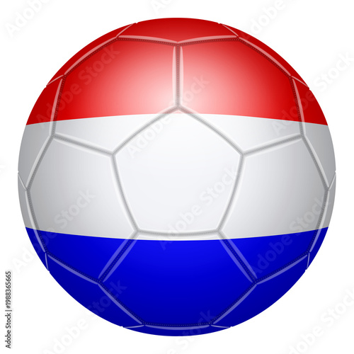 Football in national colours on a transparent background