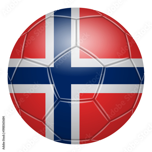 Football in national colours on a transparent background
