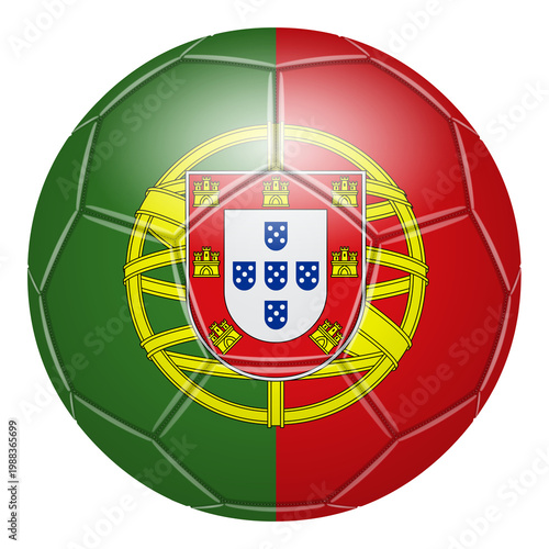 Football in national colours on a transparent background
