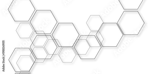 Vector geometric honeycomb pattern, a network of interconnected hexagonal shapes, symbolizes order and structure in a cutting-edge, contemporary design.