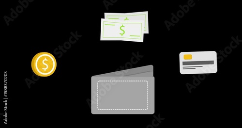 Digital Wallet Opening Mobile Payment App Concept