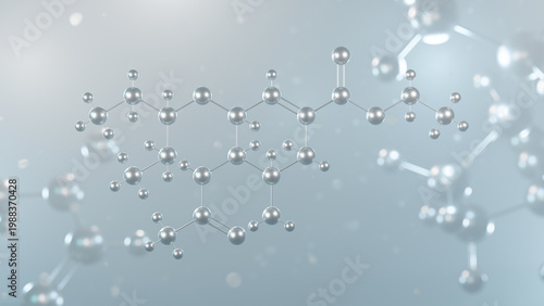 Bild auf Leinwand oseltamivir molecular structure, 3d model molecule, antiviral drug structural ch