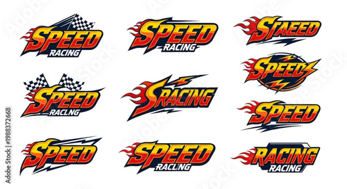 Speed Racing Logo Collection Dynamic Motion Graphics.