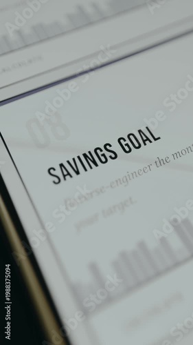 Savings goal-based strategy for managing finances