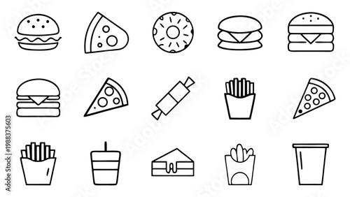 A minimalistic white line illustration of a triangular piece of layered sponge cake served on a plate against a dark black background.