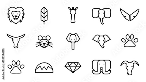 A dark black monochrome background exhibiting a smooth and empty rectangular surface without any visible linear animal icons or graphic objects.