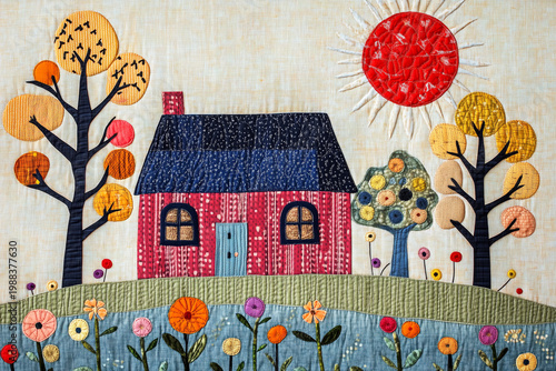 Country house, patchwork style work