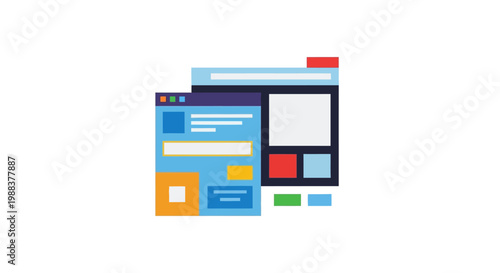Minimalist digital interface design, abstract website layout, creative web page composition
