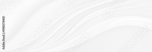 White gray satin texture that is white silver fabric silk panorama background with beautiful soft blur pattern natural.